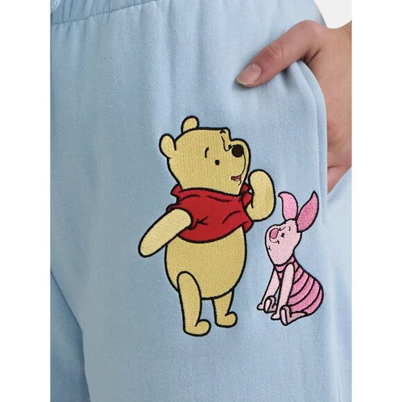 Winnie the Pooh Women’s Embroidered Graphic Joggers, Size XXS (00), Relaxed Fit - Picture 4 of 5
